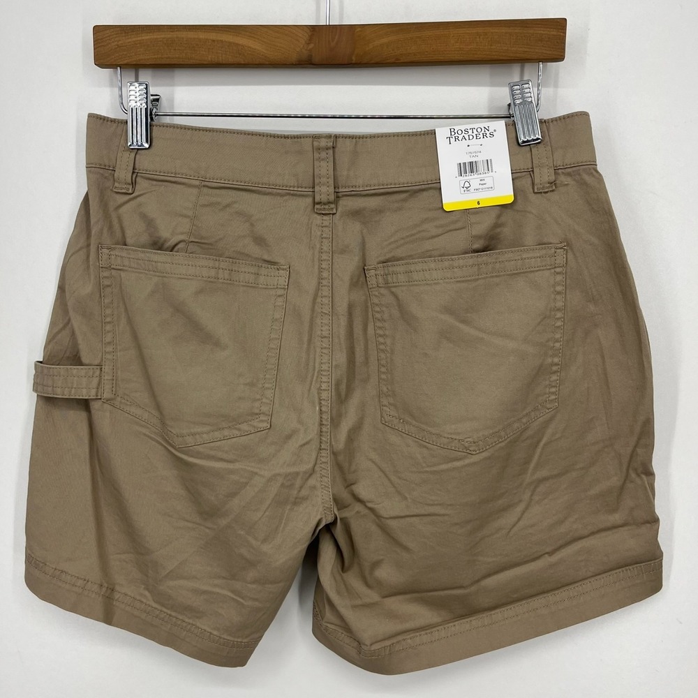 Boston Traders Shorts Women's Size 6 Beige Cotton Blend‎ Solid New NWT